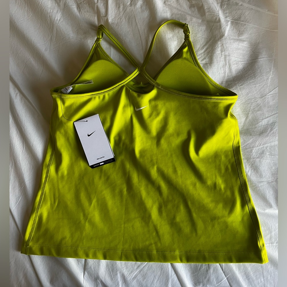 Nike Women's Indy Bra Tank Top - Bright Cactus NWT